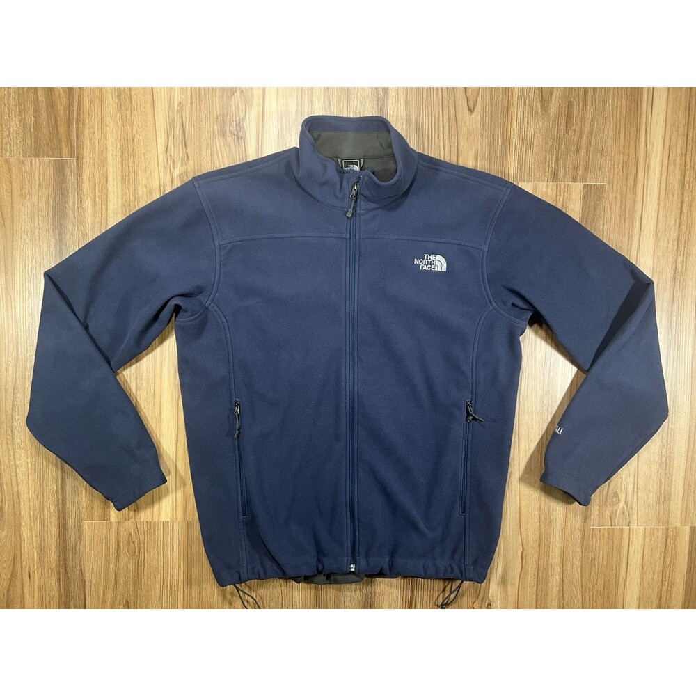 The North Face WindWall Fleece Jacket Full Zip Blue Mens Large Outdoor Layer